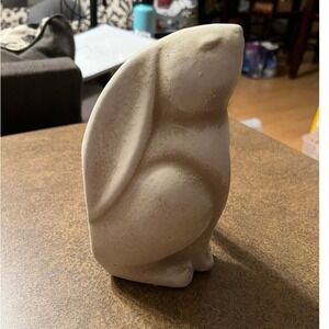 Handmade Vietnam Rabbit Figurine Home Decor Small Cream NWOT Minimalist Bunny